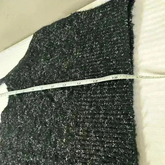 Free people black noir knit cropped tank sweater adjustable button straps small - Picture 7 of 8